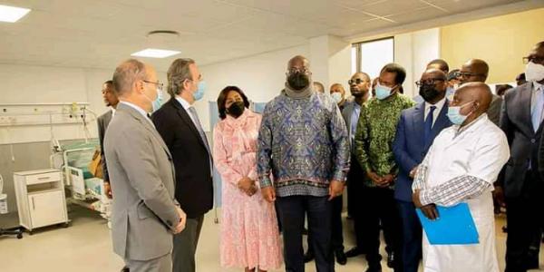 Visite de Félix Tshisekedi à l'hôpital Sendwe à Lubumbashi 