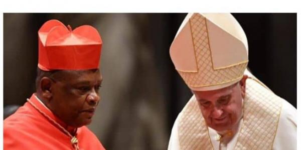 Pape François et Cardinal Fridolin Ambongo à Rome 