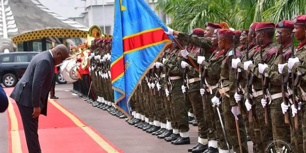  Félix Tshisekedi lors de sa visite au camp-Tshatshi à Kinshasa 