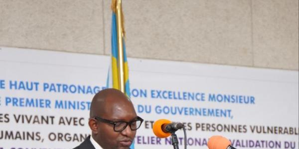 Le Premier ministre Sama Lukonde lors du lancement de l'atelier sur la convention relative aux droits des personnes handicapées