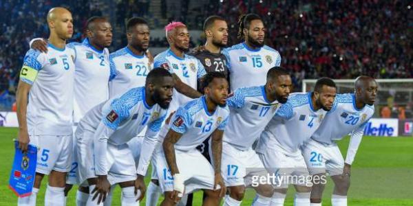 Les Léopars de la RDC lors de barrage retour contre le Maroc à Rabat 