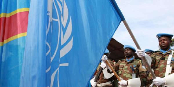 Une cérémonie militaire des forces Onusiennes en RDC 