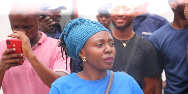 Les membres de la DYNUPS en pleine sensibilisation à Kinshasa pour la guerre à l'Est