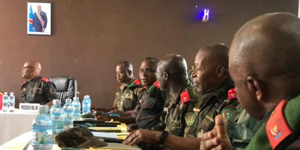 Les officiers présents à la quatrième évaluation tenue à Beni contre les opérations des ADF