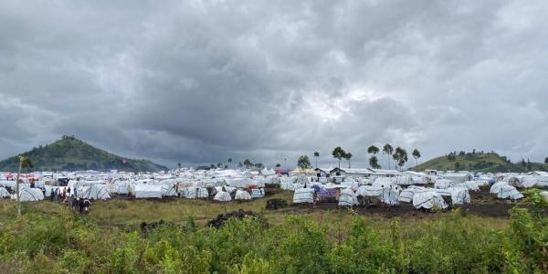 Un camp de déplacés au Nord-Kivu