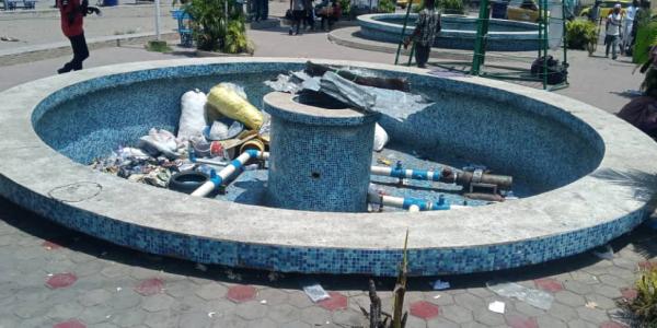 Les jets d'eaux installés à la place Kintambo Magasin