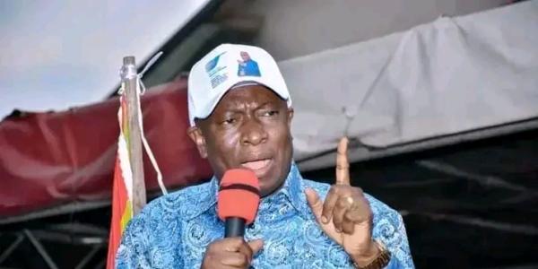 Le secrétaire général de l'UDPS Augustin Kabuya lors d'une matinée politique 
