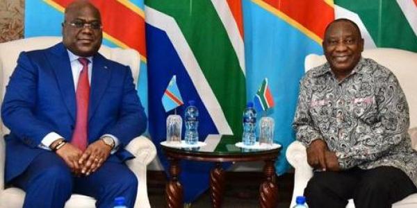 Félix Tshisekedi et Cyril Ramaphoza 