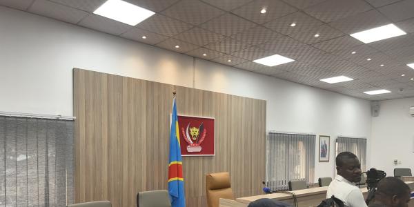 L'intérieur du bâtiment rénové de la Cour Constitutionnelle à Kinshasa 