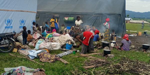 Un site des déplacés de guerre au Nord-Kivu.