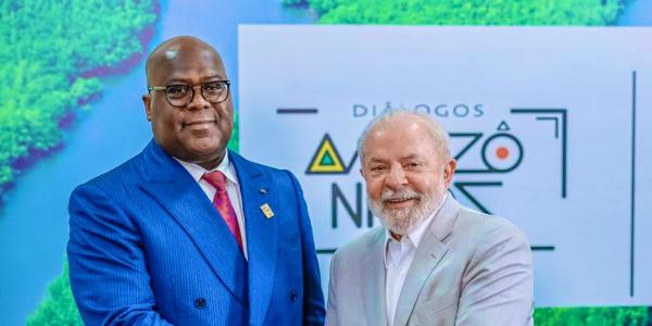 Félix Tshisekedi et président Brésilien lors du 4è sommet sur l'Amazonie  