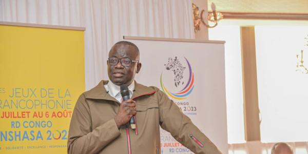 Isidore Kwandja, directeur national de IXèmes Jeux de la Francophonie.