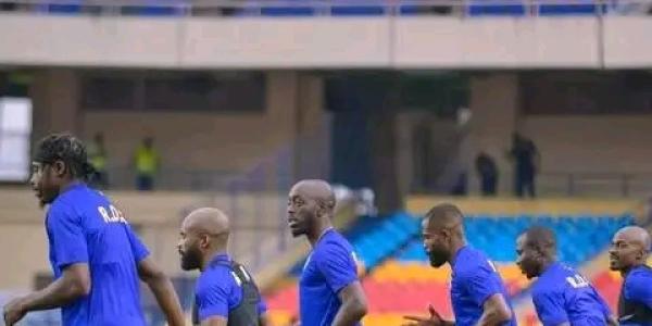 Les Léopards de la RDC lors d'une séance d'entraînement au stade des Martyrs de Kinshasa pour la qualification à la CAN 2024.