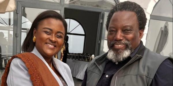 La sénatrice Francine Muyumba et Joseph Kabila, président honoraire de la RDC 