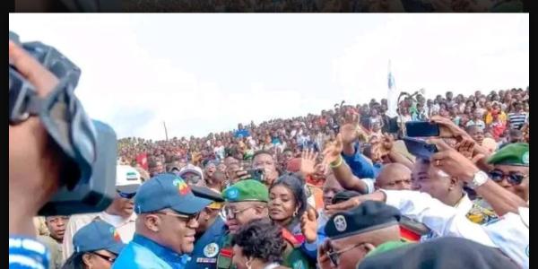 Félix Tshisekedi à Tshikapa. 