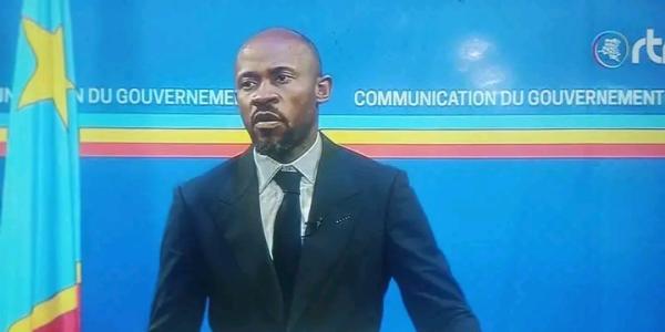 Patrick Muyaya, ministre de la Communication lors du briefing
