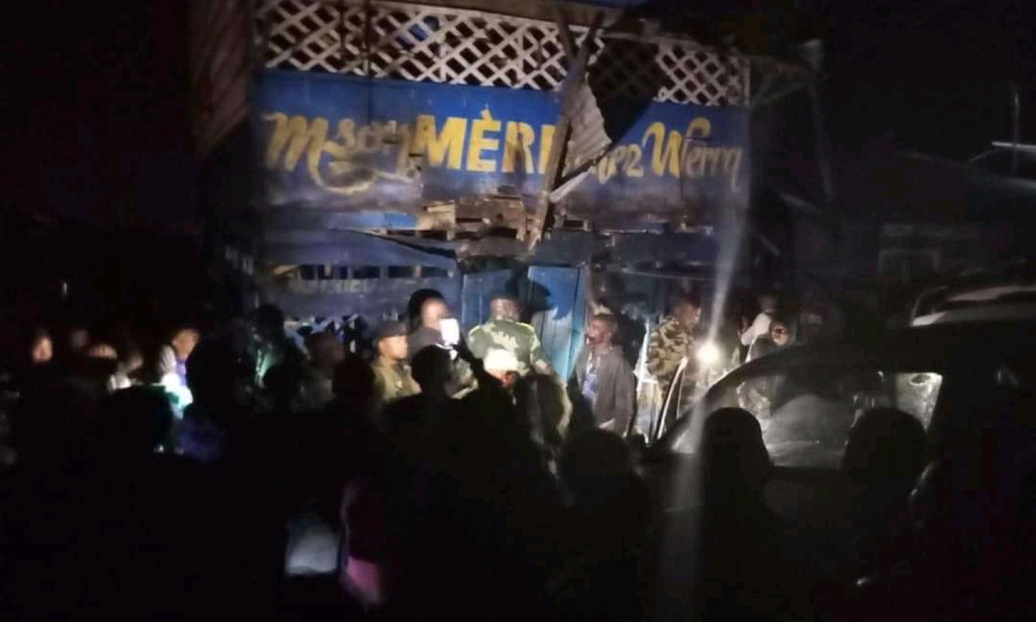 Image de l'explosion d'un bar à Goma 
