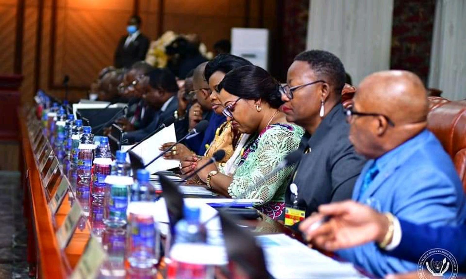 Les membres du gouvernement de la RDC au conseil des ministres 
