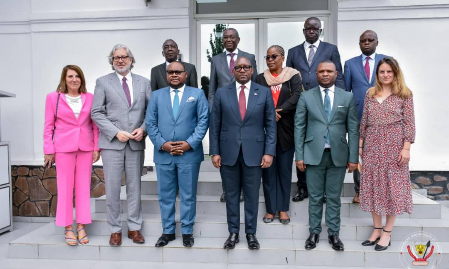Le Premier ministre Sama Lukonde avec la délégation de la francophonie à Kinshasa 