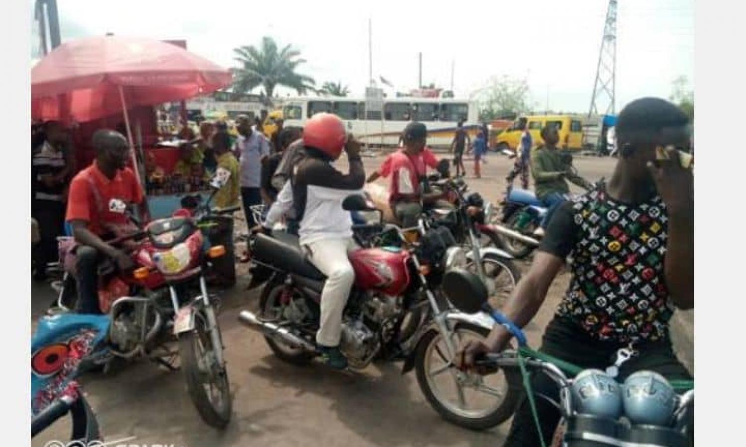 Les motards à Lubumbashi 
