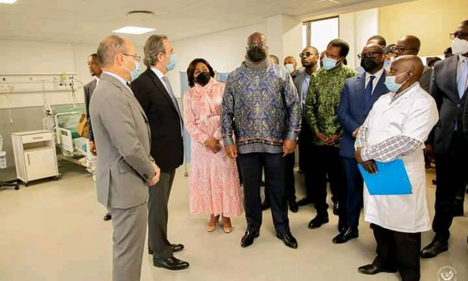 Visite de Félix Tshisekedi à l'hôpital Sendwe à Lubumbashi 