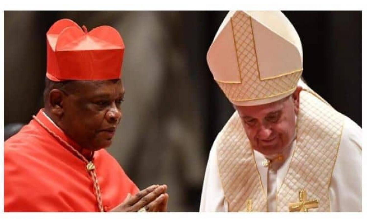 Pape François et Cardinal Fridolin Ambongo à Rome 
