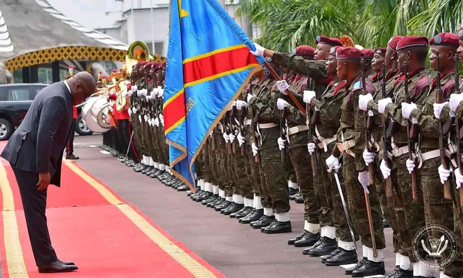  Félix Tshisekedi lors de sa visite au camp-Tshatshi à Kinshasa 
