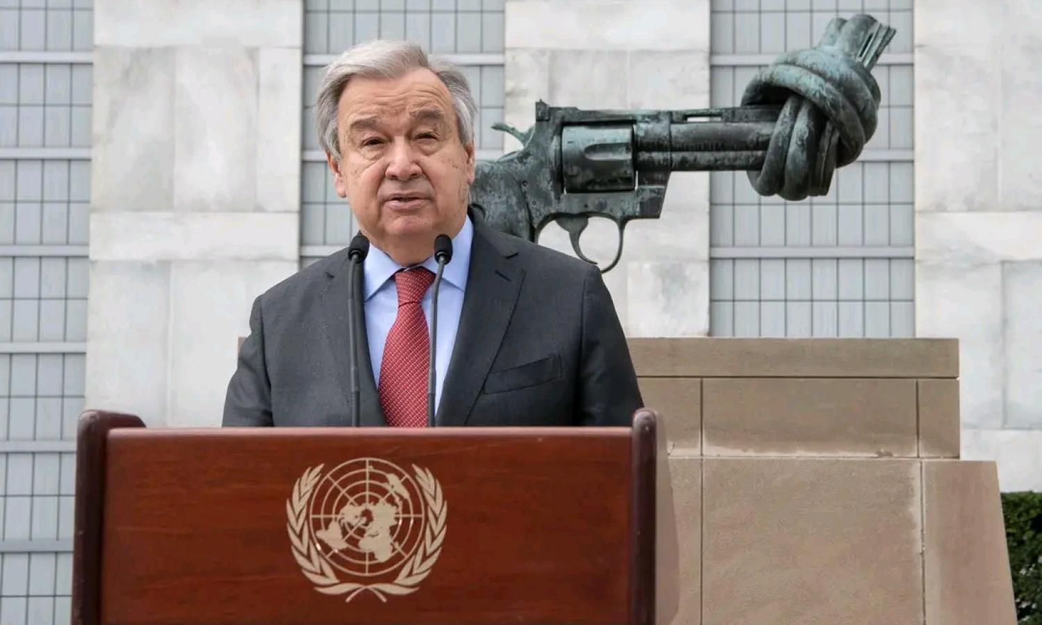 Le secrétaire général des Nations Unies Antonio Guterres  