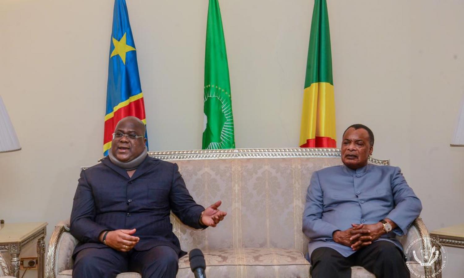 Félix Tshisekedi et Dénis Sassou à Oyo 