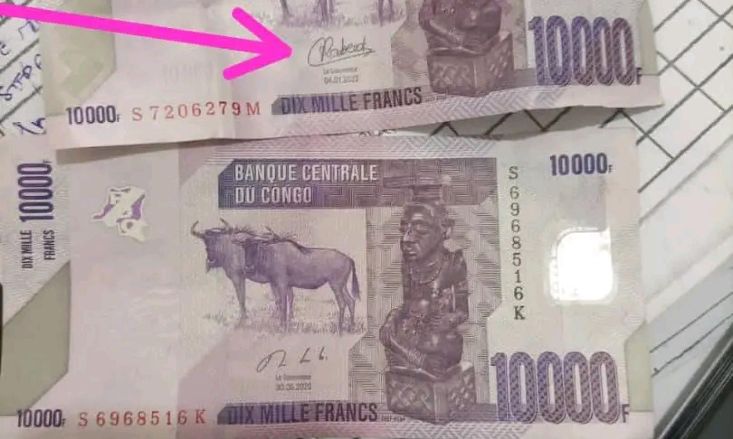 Les nouveaux billets de 10.000FC et 20.000FC 