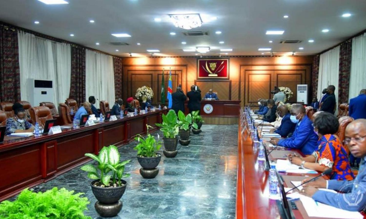 Les membres du gouvernement congolais lors d'une réunion des conseils des ministres 