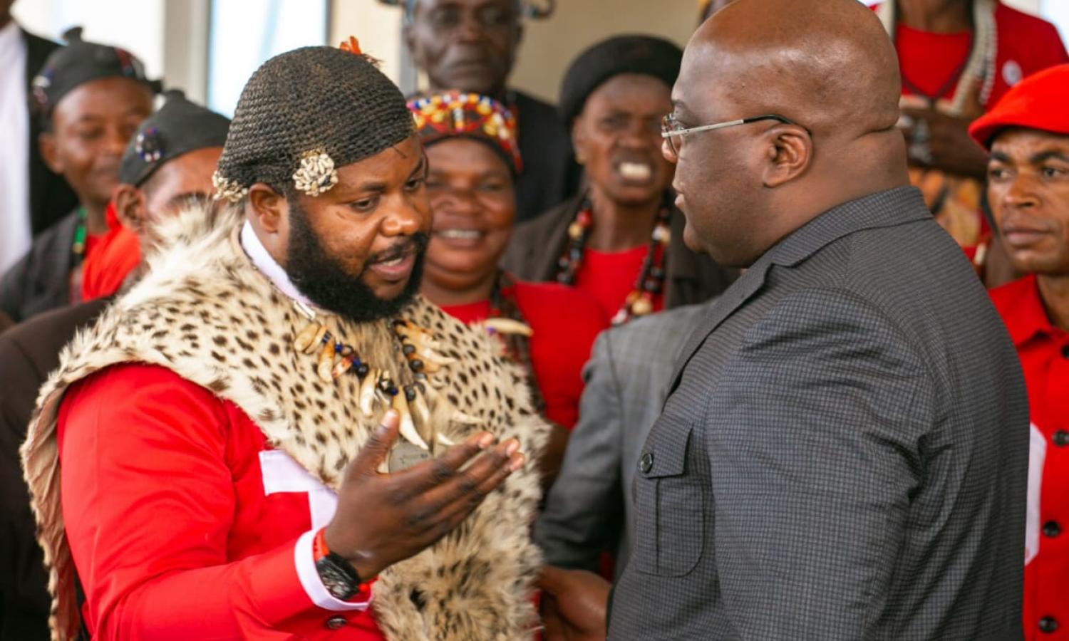  Félix Tshisekedi avec les chefs coutumiers à Kinshasa 