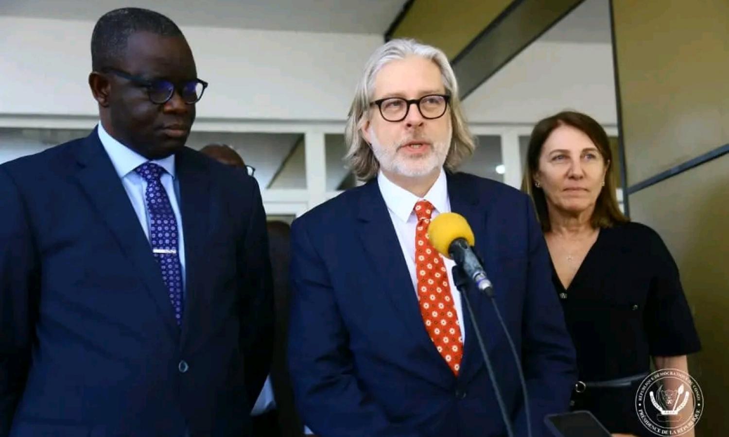 Une délégation de l'Organisation Internationale de la Francophonie (OIF) conduite par Geoffroi Montpetit chez Félix Tshisekedi 