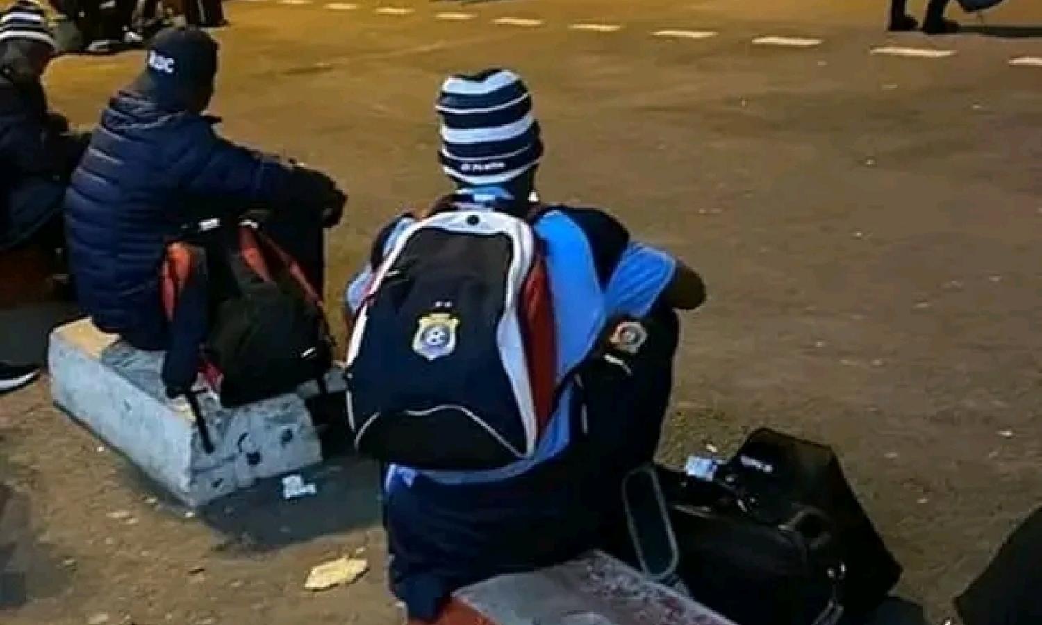 Les Léopards U23 à l'aéroport de N'djili à Kinshasa 