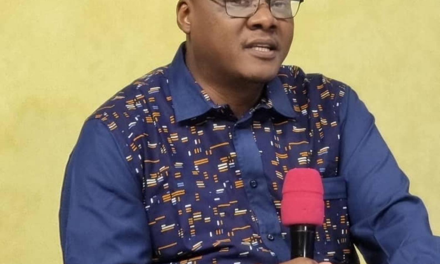 Danny Boss Singoma, leader progressiste et alter mondialiste de la société civile.