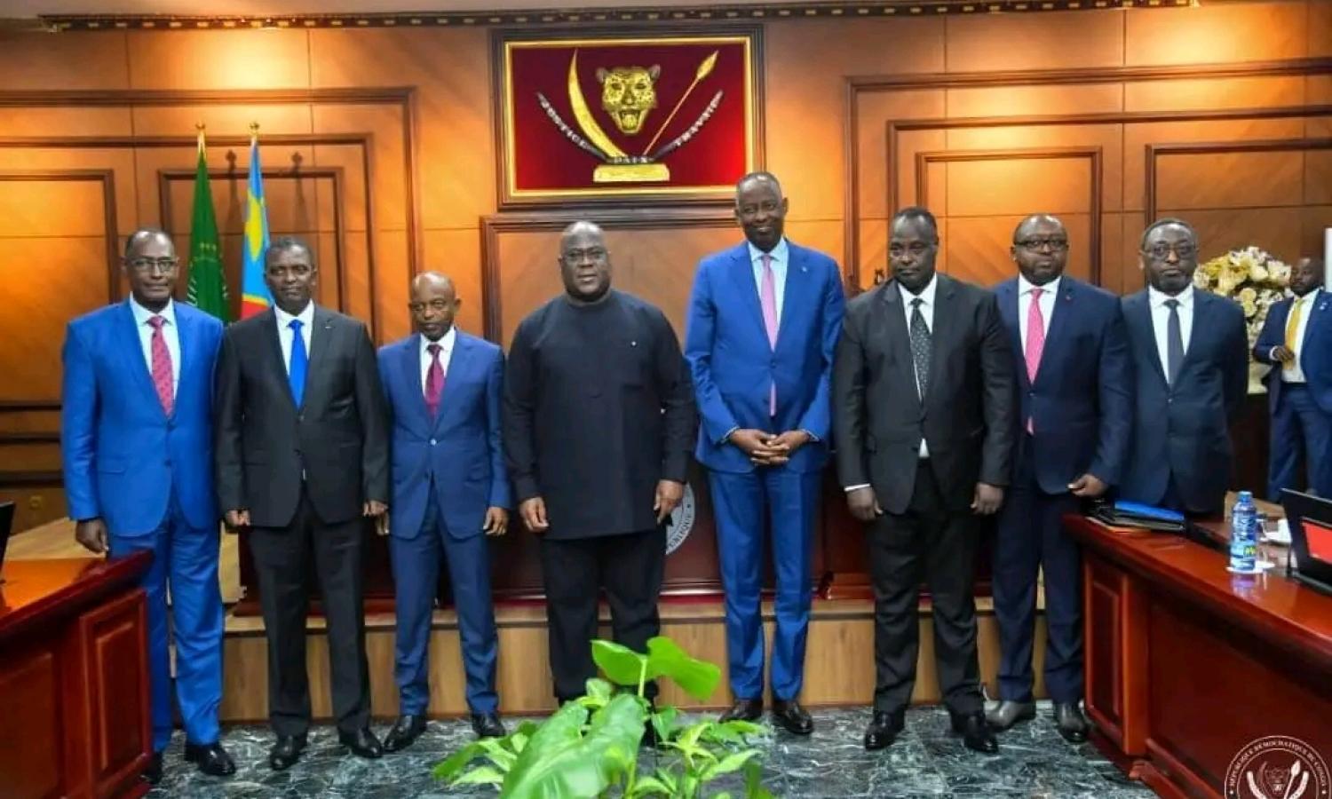 Le président Félix Tshisekedi avec la communauté tutsi à Kinshasa 
