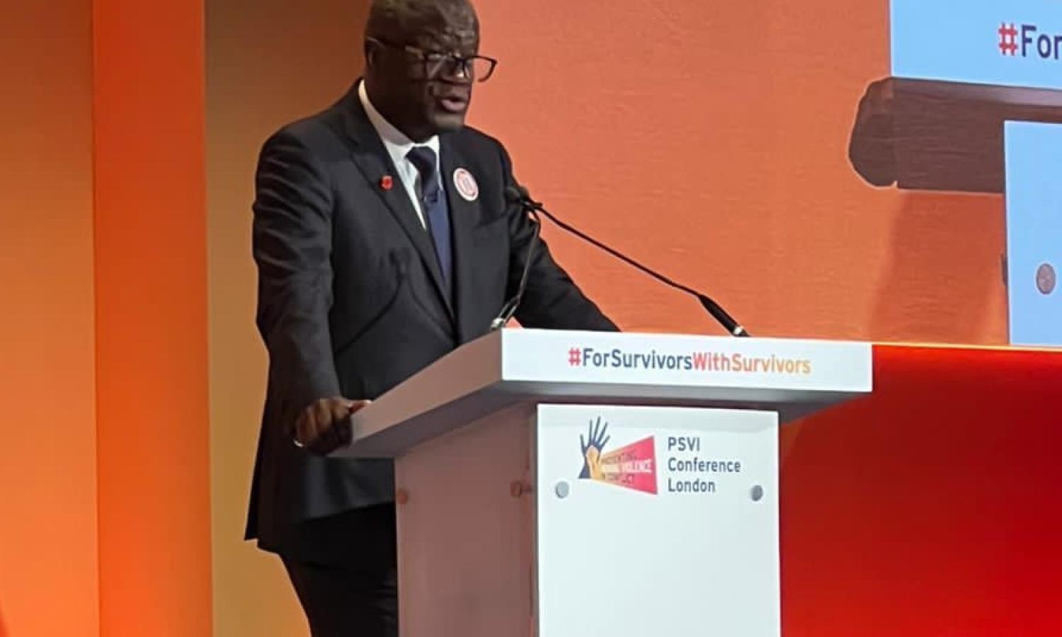 Le prix Nobel de la paix, Denis Mukwege à Londres 