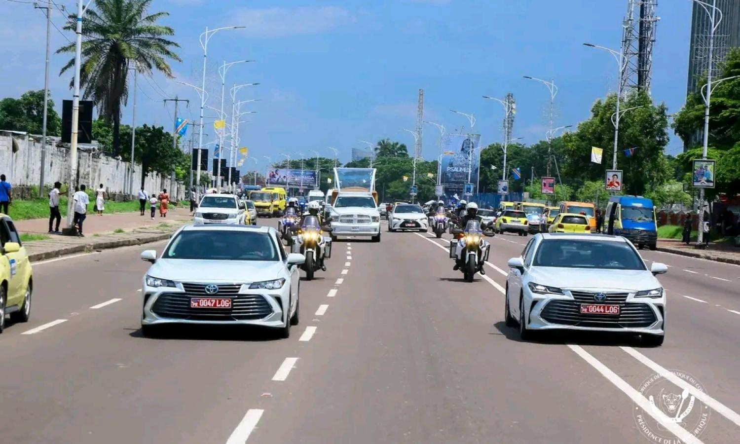 L'arrivée du Pape François à Kinshasa 