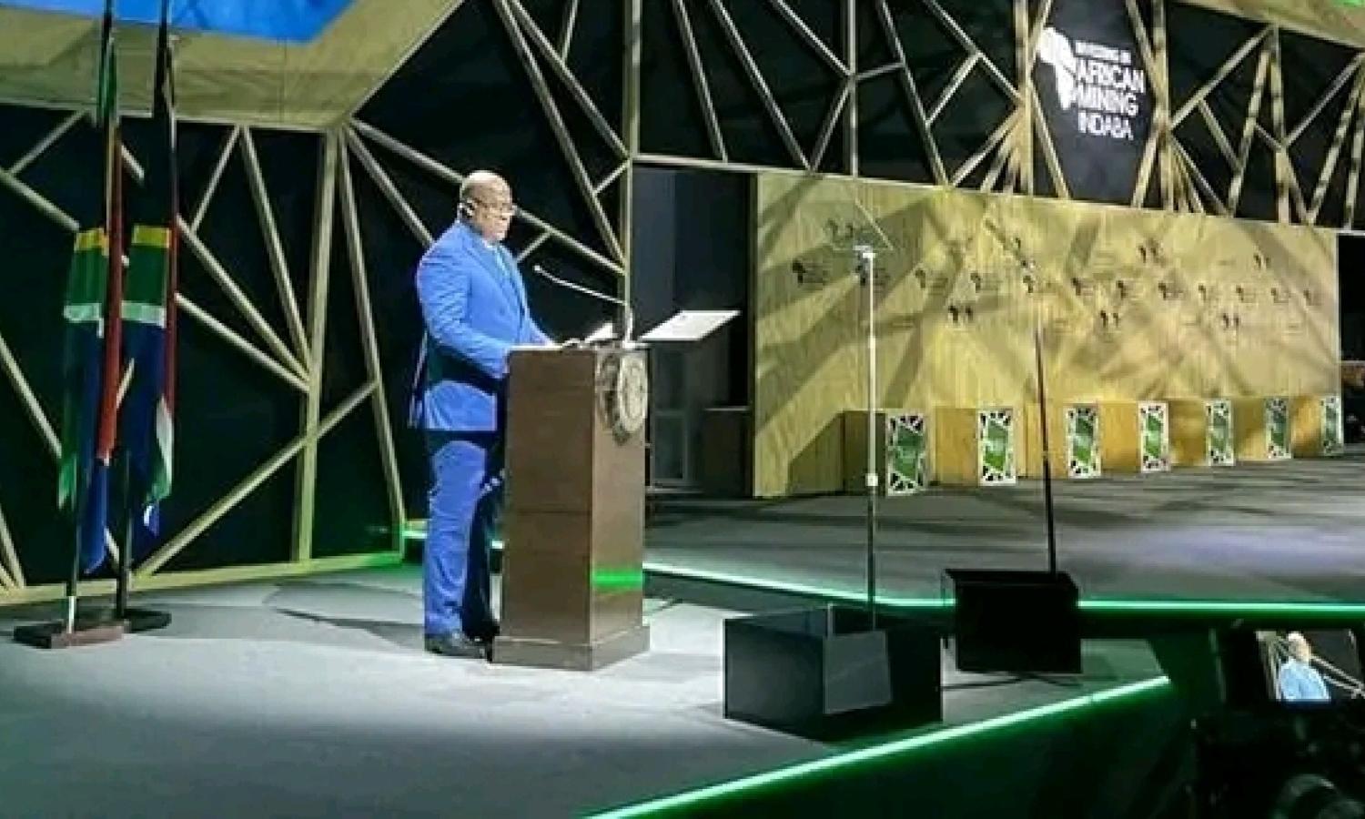Le président Félix Tshisekedi au forum international mining Indaba