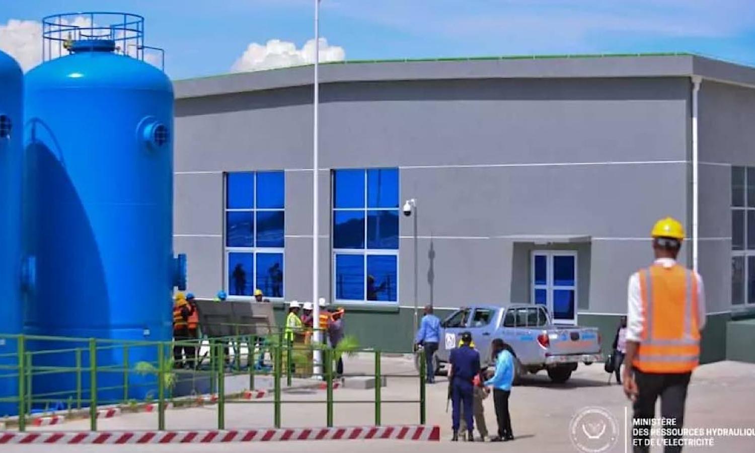 Le premier module de l'usine de traitement d'eau de la REGIDESO du quartier Ozone dans la commune de Ngaliema