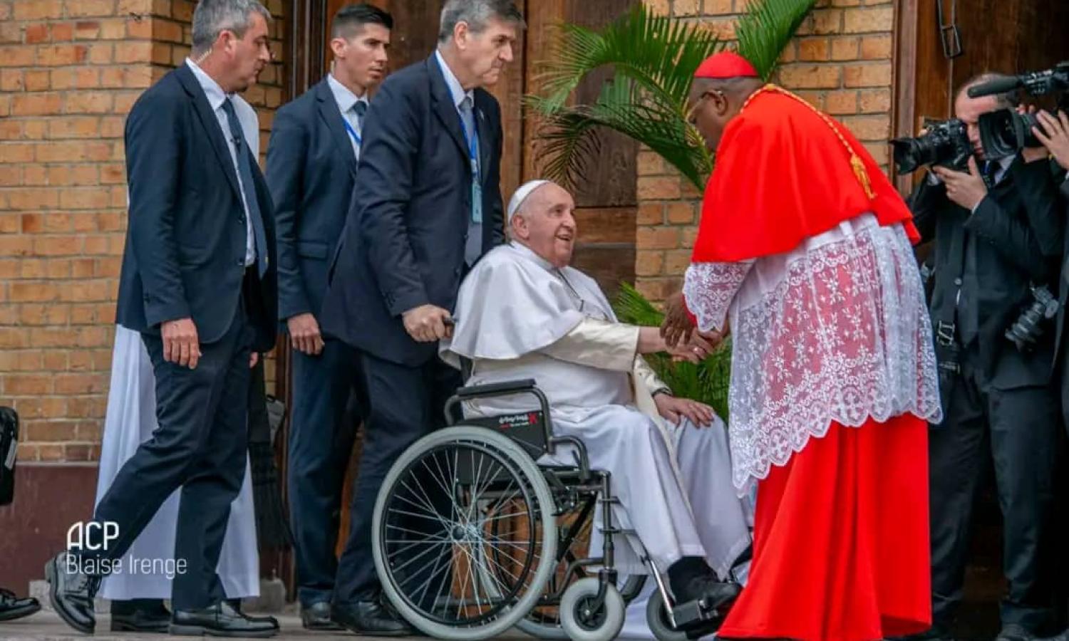 Pape François avec cardinal Fridolin Ambongo 