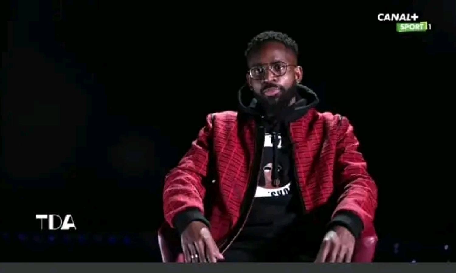 Cédric Bakambu sur le plateau de Talents d'Afrique de la chaîne française Canal+ Sports