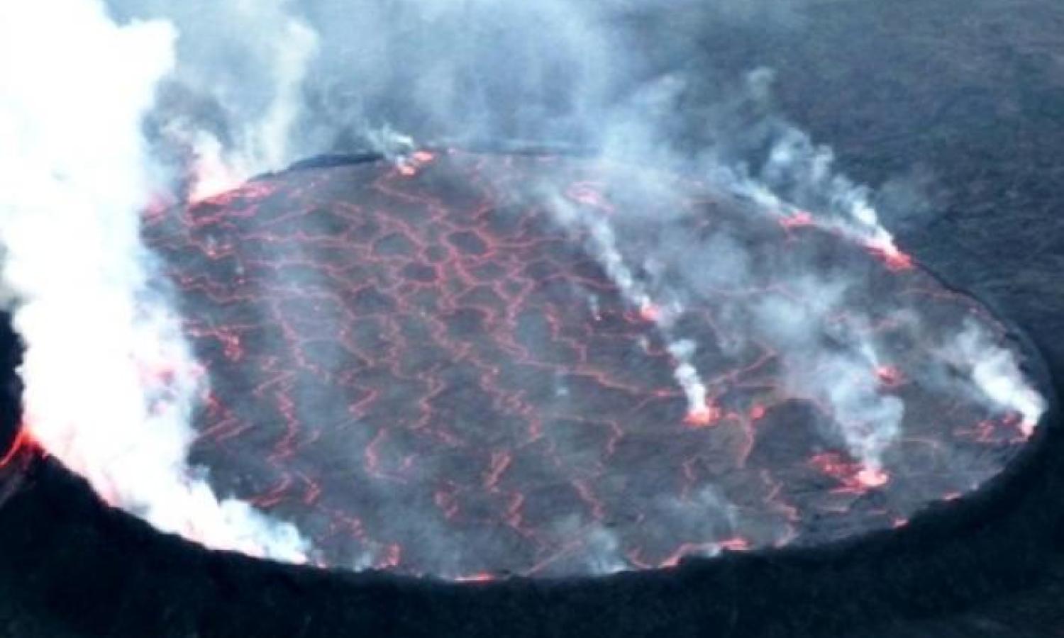 Image du volcan Nyamulagira à Goma 