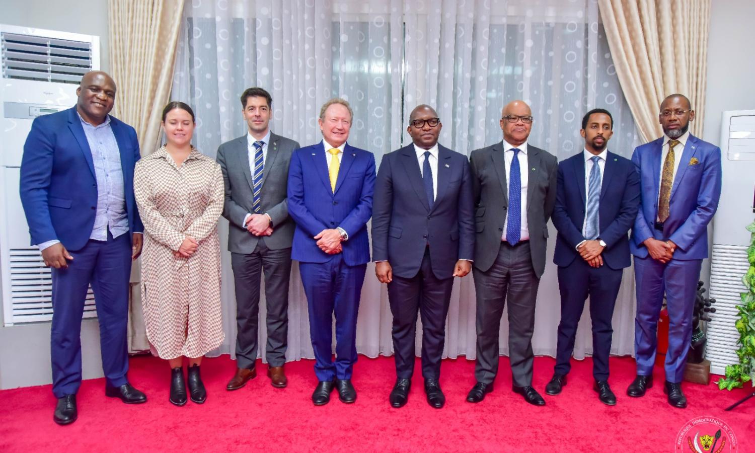 La délégation de FFI avec le Premier ministre Sama Lukonde à Kinshasa 