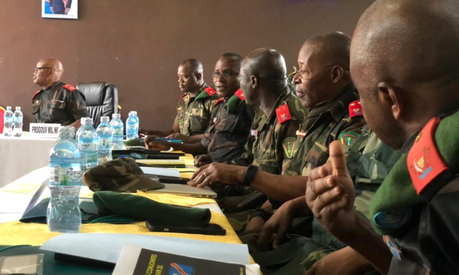 Les officiers présents à la quatrième évaluation tenue à Beni contre les opérations des ADF