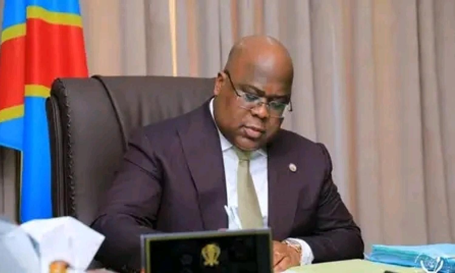 Le chef de l'État Félix Antoine Tshisekedi Tshilombo 