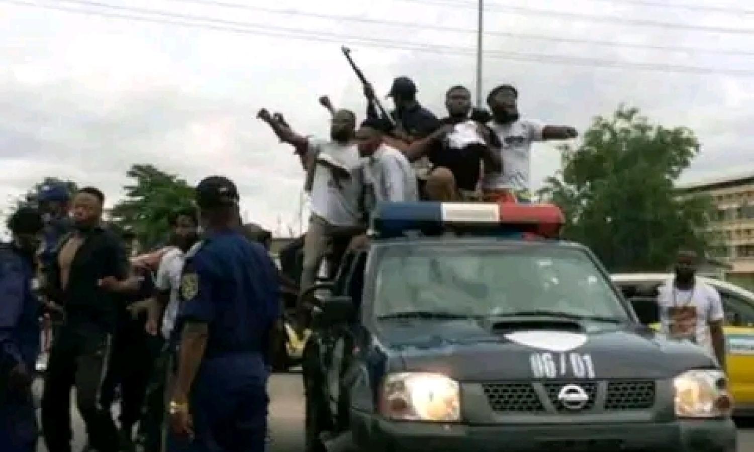 L'interpellation policière à Kinshasa 