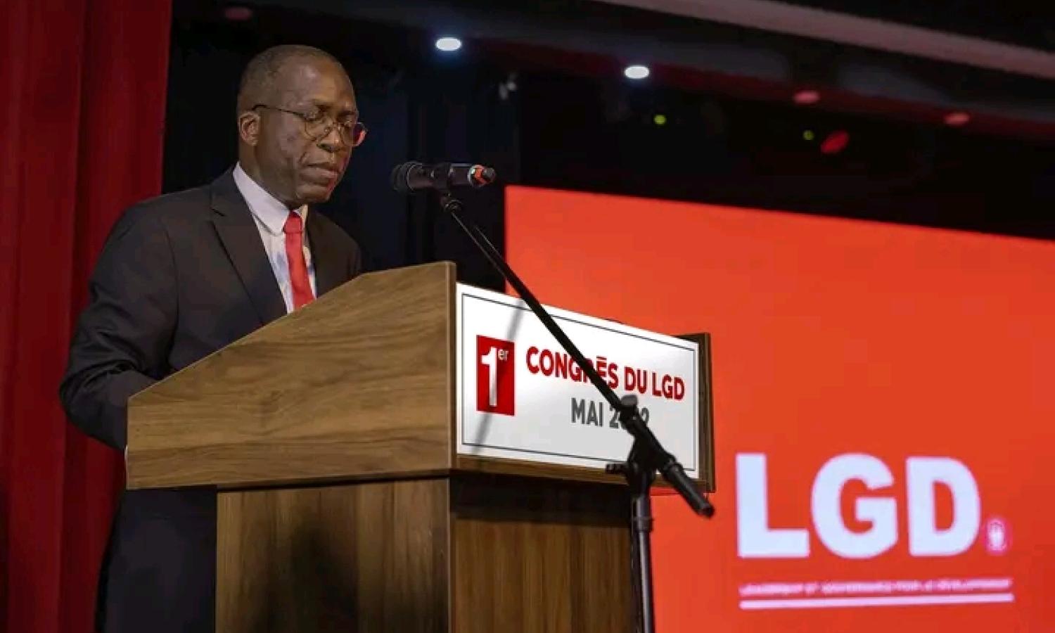 Le sénateur Augustin Matata Ponyo lors de la sortie officielle de son parti LGD