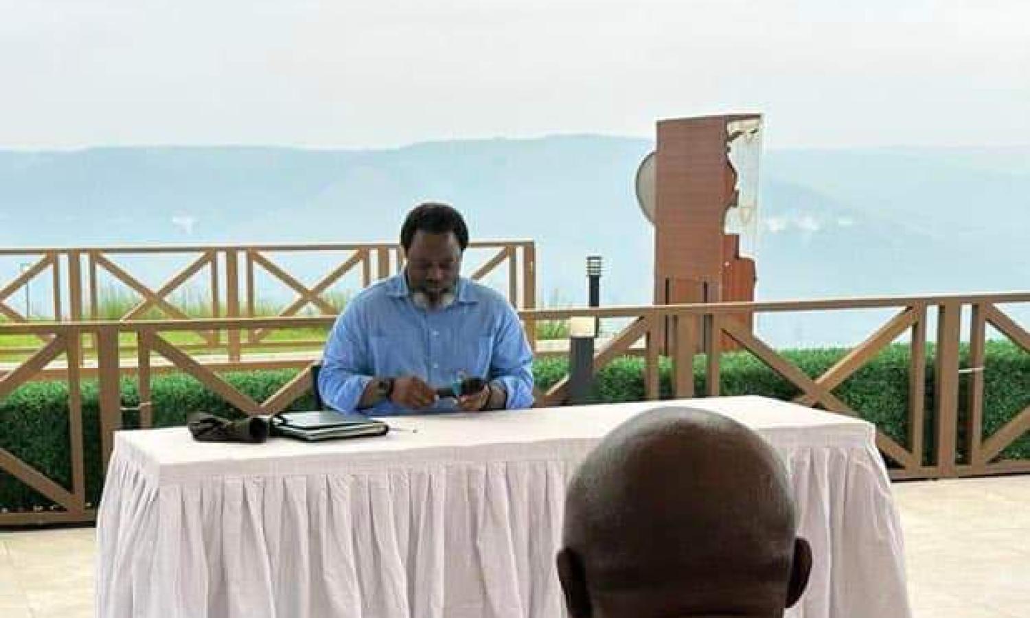 Joseph Kabila à Kingakati à l'occasion d'une réunion avec les membres du FCC.