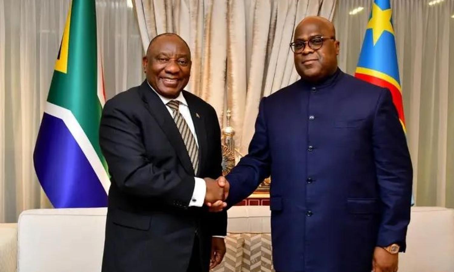Cyril Ramaphoza et Félix Tshisekedi 